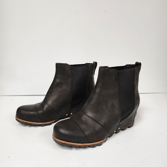 Sorel Women's Lea Wedge Black/Quarry High Top Boot 11 - Picture 15 of 15